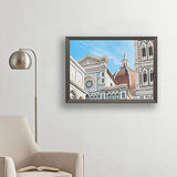 MQPPE Italy Cityscape 5D DIY Diamond Painting Kits, Cathedral Santa Maria Del Fiore in Florence Italy Full Drill Painting Arts Set Craft Canvas for Home Wall Decor Adults Kids, 12" x 16"