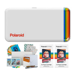Polaroid Originals Hi-Print Bluetooth Photo Printer Everything Box with Film Double Pack (40 Prints) and Photobox, Acrylic Frames and DIY Postcard Set Bundle (4 Items)