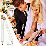 72 Pieces Pre Sharpened Wedding Pencils HB Short Half Pencil with Eraser Mini Pencils 4 Inch Game Pencil Bridal Pencils White Pocket Pencil for Wedding Shower Favors Presents Golf Classroom (Novel)