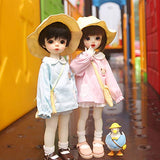 HMANE BJD Doll Clothes, Kindergarten Little Bear Clothes Set for 1/6 BJD Dolls - (Pink) No Doll