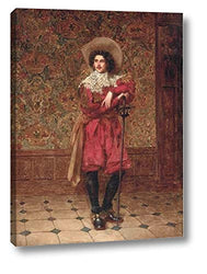 The Cavalier 2 by Adolphe Alexandre Lesrel - 13" x 18" Gallery Wrap Giclee Canvas Print - Ready to Hang