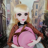 EVA BJD 57cm 22 Inch Doll Jointed Dolls - Including Clothes with Wig, Shoes,Accessories for Girls Gift (Casual Wear-Pink)