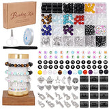 Raicegs Beads for Birthstone Bracelets Making Kit Natural Stone Beads Zodiac Bracelet Making for Birthday Gift Birthstone and Pendant Kits for Jewelry Making Kit