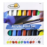 Thornton's Art Supply Acrylic Paint Tubes, Assorted Colors, 75ml Tubes, Set of 14