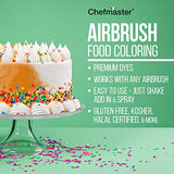 Master Airbrush Cake Decorating Airbrushing System Kit with a Gravity Feed Airbrush, Set of 12 Chefmaster Food Colors, Pro Cool Runner II Dual Fan Air Compressor - Hose, Holder, How To Guide, Cupcakes