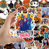 50pcs Halloween Stickers for Kids Teens Adults, Pumpkin Stickers Decals for Water Bottle Laptop Skateboard, Funny Party Stickers (Halloween Sticker B)