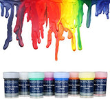 individuall Premium Fabric & Textile Paints Professional Grade Clothing Paint Set – Art and Hobby Paints – Craft Paint Set with 8 x 0.7 fl oz - Vivid Colors – for Beginners, Students, Artists