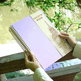 Hardcover Sketchbook for Drawing 8.5 x 11 Spiral Sketch Book for Adults Women Kids with 100gsm 68lb 120 Sheets Premium Paper Sketch Pad for Drawing Books Notebook Art Supplies, Purple