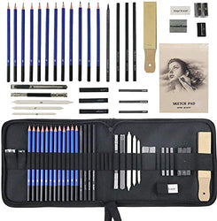 Jacriah Drawing and Sketch Art Set,Premium 33PCS Art Drawing Kits Includes Graphite Pencils,Charcoal Sticks,Eraser and Sketchbook Accessories,Professional Sketch Pencils Set for Drawing.
