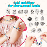 95 Pcs+ Charm Bracelet Making Kit with Beads, Bracelet Making Craft Kit for Girls Jewelry Making Supplies for Teen Girls Adults and Beginner Craft for Girls Jewelry Making Kit