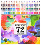 Professional Premium Colored Pencils Set Artist Quality Wooden Oil/Water Colored Drawing Pencils for Adults and Kids, for Drawing Art, Sketching, Shading & Coloring (72 oil colored pencils)