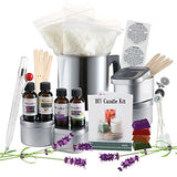 Complete DIY Candle Making Kit Supplies - Create Large Scented Soy Candles - Full Beginners Set Including 2 LB Wax, Rich Scents, Dyes, Wicks, Melting Pitcher, Tins & More