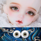Y&D Glass BJD Eyes Dolls 3D Fashion Eyeballs Doll Accessories 14mm/16mm Cartoon Colorful Simulation Eyes for 1/3 1/4 1/6 1/8 Dolls(2 PCS, No Doll)