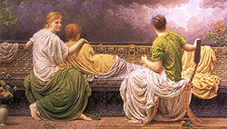 Albert Joseph Moore, A.R.W.S. Lightning and Light Private Collection 30" x 17" Fine Art Giclee Canvas Print Reproduction (Unframed)