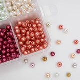 TOAOB 1000pcs 4mm Tiny Satin Luster Round Glass Pearl Bead Loose Beads Multi Colors Wholesale