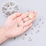 Pandahall Elite Tibetan Style Spacer Beads Caps Antique Silver Mix Style in One Box