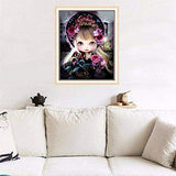 5D Diamond Art Kits  Cartoon Girl (50x70cm/20x28in) Large Size DIY Diamond Painting Full Drill Pictures Crystal Rhinestone Cross Stitch Embroidery Arts Craft Canvas for Home Wall Decor W886