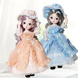 BJD Dolls, Big Eyes Face and Ball Jointed Body Dolls, 12 Inch Customized Dolls Can Changed Makeup and Dress DIY, Girls Toys Gift (Color : D)