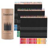 Soucolor 72-Color Colored Pencils, Soft Core, Art Coloring Drawing Pencils for Adult Coloring Book,