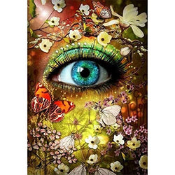 DIY 5D Diamond Painting Complete Kits Butterfly Eye 80x120cm Full Drill Crystal Rhinestone Adults Kids Embroidery Cross Stitch Diamond Arts Crafts for Home Wall Decoration Diamond Painting Gift J254