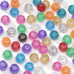 Pony Bead Asst. Glitter 7mm 1000 pcs/pkg