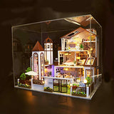 Cool Beans Boutique Miniature DIY Dollhouse Kit Wooden Modern Villa with Dust Cover - Architecture Model kit (English Manual) L901Villa3 Luxury Villa