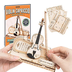 ROKR Wooden Miniature Violin,STEM Projects for Kids 8-12,Model Kits for Adults,3D Wooden Puzzles for Adults and Kids