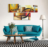 3 Pics Modern Abstract 100% Hand Painted Oil Paintings Artwork on Canvas Wall Art Deco Home Decorations