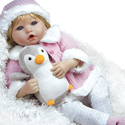 Paradise Galleries Lifelike Reborn Baby Doll in Flextouch Silicone Vinyl Penguin, 22 inch Weighted Girl Doll, 7-Piece Doll Gift Set