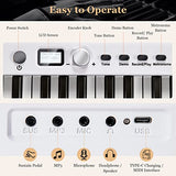 Costzon 88-Key Foldable Digital Piano Keyboard, Full Size Semi-Weighted Keyboard, Portable Electric Piano w/Lighted Keys, Support USB/MIDI, Speakers, Sustain Pedal & Carrying Bag for Beginner, White