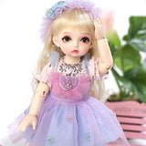 HGFDSA 1/6 BJD Doll Full Set 26Cm 10.2Inch Jointed SD Dolls Toy Handmade Girl Dolls Clothes Shoes Wig Makeup