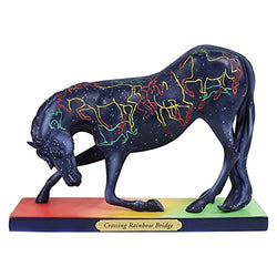 Enesco Trail of Painted Ponies “Crossing Rainbow Bridge, 5” Stone Resin Figurine, 5", Multicolor