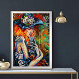 DIY 5D Diamond Painting Kits for Adults Kids Cat-Woman Full Drill Gem Art Painting for Beginner Perfect for Home Wall Decor (Canvas Size：12x16 inch/30x40cm)