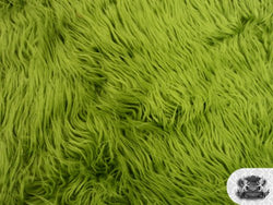 Faux / Fake Fur Mongolian OLIVE GREEN Fabric by the Yard