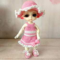 Lati Yelow Outfit, Handmade Top Skirt Hat Bots for Pukifee Luts Irrealdoll PukiPukee Dolls 1:8 scale