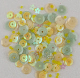 Sequin & Bead Assorted Mixes For Crafts 75 grams - Chamomile Dreams - 3 Bottles
