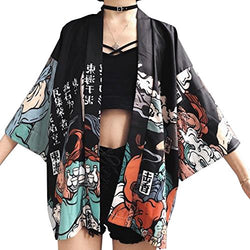 Women Japanese Kimono Cardigan Coat Yukata Outwear Tops Vintage Japanese Style (# 1)