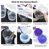 Epoxy Resin - Upgraded 17OZ Crystal Clear Epoxy Resin kit for Art Coating Casting Jewelry Making, River Table, Art Painting, Countertop, Cheeseboard, DIY, Easy Mix 1:1 Ratio & Craft Resin Starter Kit