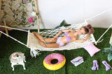 Miniature Macrame Hammock up to 1:6 Scale Sling Dollhouse Furniture BJD doll