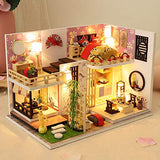 WYD Wooden Miniature Doll House Kit DIY Scenery Building Model 3D Puzzle Present Give Family and Friends Birthday Wedding Gift Father's Day Love