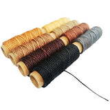 264 Yards 150D Leather Sewing Waxed Thread Cord for Leather Craft DIY, 1mm Diameter,8 Colors Thread