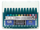 AD Marker The Original Chartpak Tri-Nib, 12 Assorted Pastel Colors in Plastic Carrying Case, 1 Each (AD12SETP)