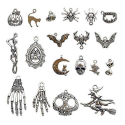 Halloween Charm-100g(about 55-60pcs) Antique Silver Halloween Collection Craft Supplies Charms