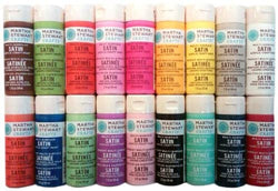 Martha Stewart Crafts Multi-Surface Satin Acrylic Craft Paint Set (2-Ounce), PROMO767B Bright (18-Pack)