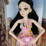 EVA BJD 57cm 22 Inch Doll Jointed Dolls - Including Clothes with Wig, Shoes,Accessories for Girls Gift (Holiday Wear-Pink)