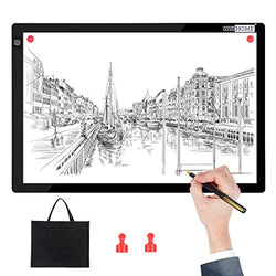 VIVOHOME A3 Magnetic USB Powered Ultra-Thin LED Light Box Board Tracing Light Pad with 3 Brightness for Diamond Painting Artist Sketching Drawing Craft