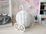 Miniature Cinderella Carriage, Fairytale Doll Pumpkin Stroller, Handmade Wicker