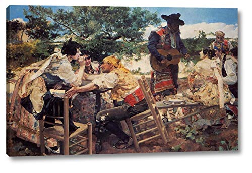 Valencian Scene by Joaquin Sorolla y Bastida - 12" x 18" Gallery Wrap Giclee Canvas Print - Ready to Hang