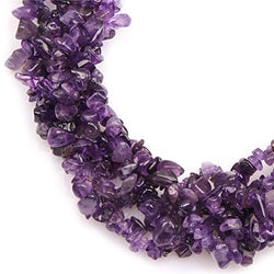 6-8mm Amethyst Beads Natural Stone Gravel Gemstone Chips Beads For Jewelry Making 34"