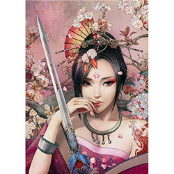 DIY 5D Diamond Painting Kits, Diamond Art Kits for Adults Full Diamond Embroidery Japanese Girl Cross Stitch Arts Craft for Canvas Wall Decor -12x16 inches